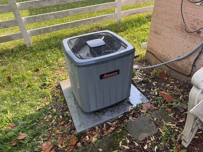 Outdoor condenser service at a home